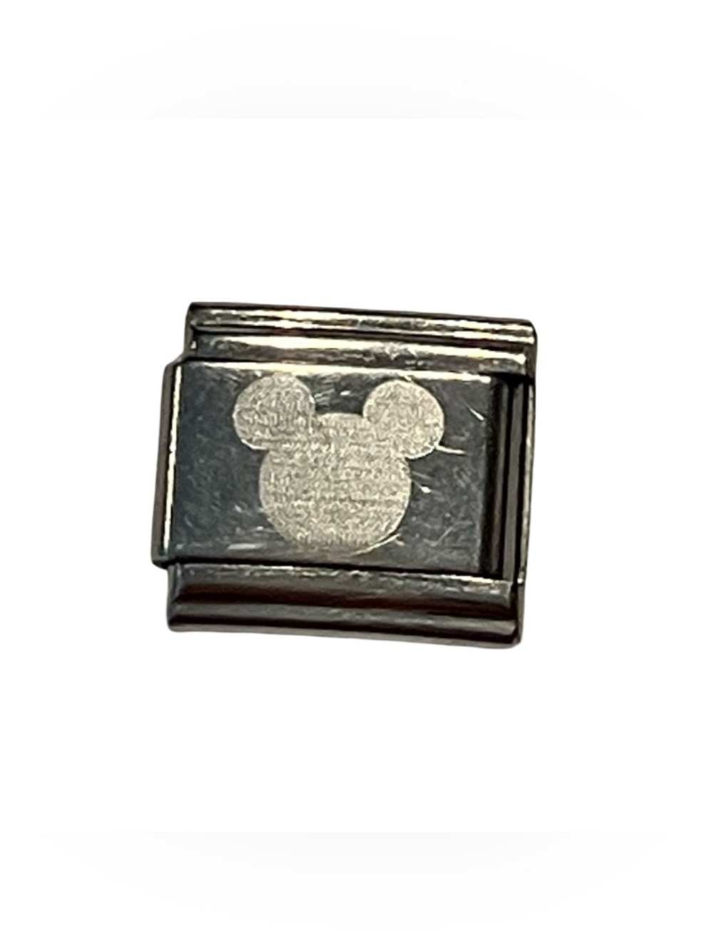 Walt Disney Mickey Mouse Icon Stainless Steel 9mm Italian Charm Link